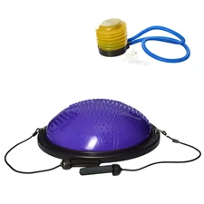 Спортивный инвентарь MS 2609-7 балансировочная платформа Bosu, эспандер, насос, фиолетовая