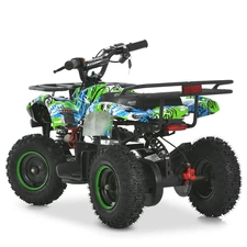 Подростковый квадроцикл HB-EATV 800N-4-5, мотор 800W, три аккумулятора, зелено-синий фото 71