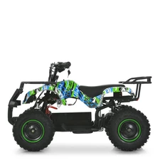 Подростковый квадроцикл HB-EATV 800N-4-5, мотор 800W, три аккумулятора, зелено-синий фото 86