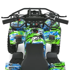 Подростковый квадроцикл HB-EATV 800N-4-5, мотор 800W, три аккумулятора, зелено-синий фото 92