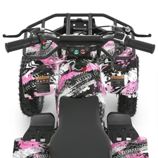 Подростковый квадроцикл HB-EATV 800NP-8, мотор 800W, три аккумулятора, розовый фото 92