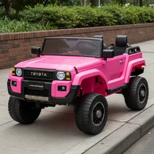 Двухместный детский электромобиль M 6296 EBLR-8 (24V) джип, 4 мотора, розовый