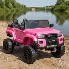 Двухместный детский электромобиль M 6296 EBLR-8 (24V) джип, 4 мотора, розовый фото 14