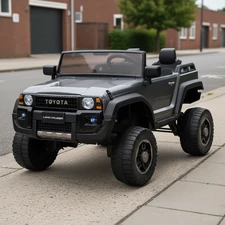 Двухместный детский электромобиль M 6296 EBLR-11 (24V) джип, 4 мотора, серый