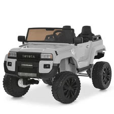 Двухместный детский электромобиль M 6296 EBLR-11 (24V) джип, 4 мотора, серый фото 14