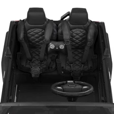 Двухместный детский электромобиль M 6296 EBLR-11 (24V) джип, 4 мотора, серый фото 31