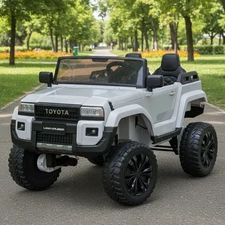 Двухместный детский электромобиль M 6296 EBLR-11 (24V) джип, 4 мотора, серый купить