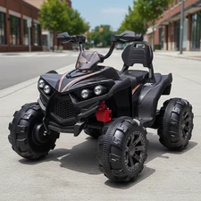 Детский квадроцикл M 6294 EL-2 черный, два мотора, мягкое сиденье купить