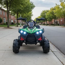 Детский квадроцикл M 6294 EL-2 черный, два мотора, мягкое сиденье фото 41