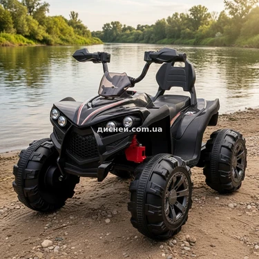 Детский квадроцикл M 6294 EL-2 черный, два мотора, мягкое сиденье