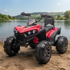 Детский квадроцикл M 6294 EL-3 красный, два мотора, мягкое сиденье