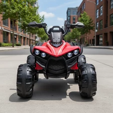 Детский квадроцикл M 6294 EL-3 красный, два мотора, мягкое сиденье фото 14