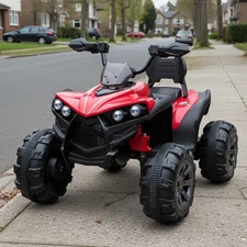 Детский квадроцикл M 6294 EL-3 красный, два мотора, мягкое сиденье фото 37