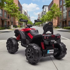 Детский квадроцикл M 6294 EL-3 красный, два мотора, мягкое сиденье фото 41