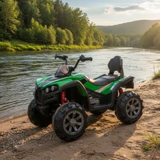 Квадроцикл для детей M 6294 EL-5 зеленый, EVA колеса, кожаное сиденье купить