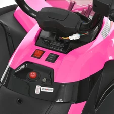Квадроцикл для детей M 6294 EL-8 розовый, EVA колеса, кожаное сиденье фото 53