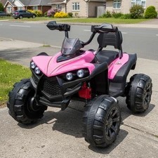 Квадроцикл для детей M 6294 EL-8 розовый, EVA колеса, кожаное сиденье купить