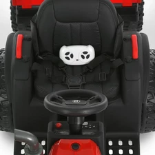 Детский трактор M 6295 EBLR-3 электромобиль, с прицепом, красный фото 92