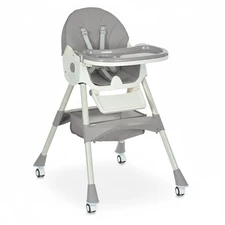 Стульчик для кормления Bambi M 6302 Gray, складной, серый