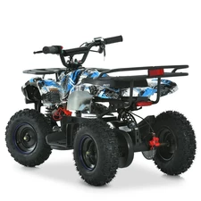 Подростковый квадроцикл HB-EATV 800NP-4, мотор 800W, три аккумулятора, синий фото 71