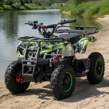 Подростковый квадроцикл HB-EATV 800NP-5, мотор 800W, три аккумулятора, зеленый