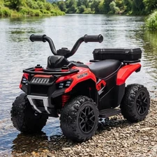 Детский квадроцикл M 6286 EBLR-3 красный, с пультом управления