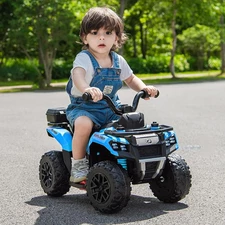 Детский квадроцикл M 6286 EBLR-4 синий, с пультом управления купить