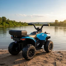 Детский квадроцикл M 6286 EBLR-4 синий, с пультом управления фото 37