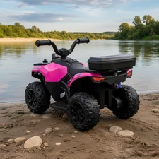 Детский квадроцикл M 6286 EBLR-8 на аккумуляторе, пульт управления, розовый фото 14