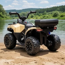 Детский квадроцикл M 6286 EBLR-13 на аккумуляторе, пульт управления, бежевый фото 37