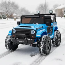 Детский джип M 6287 EBLR-4 (24V) электромобиль, 4 мотора, музыка, Bluetooth, синий