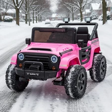 Детский джип M 6287 EBLR-8 (24V) электромобиль, 4 мотора, музыка, Bluetooth, розовый