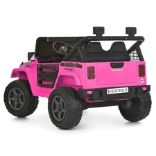 Двухместный детский джип M 6287 EBLR-8 (24V) электромобиль, 4 мотора, музыка, Bluetooth, розовый фото 41