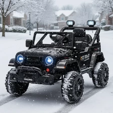 Детский джип на аккумуляторе M 6289 EBLR-2 черный, мягкое сиденье купить