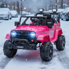 Детский электромобиль джип M 6289 EBLR-8 розовый, мягкое сиденье купить