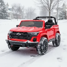 Двухместный детский электромобиль M 6290 EBLR-3 (24V) Chevrolet Colorado, красный фото 14