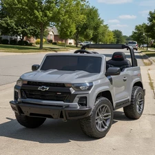 Двухместный детский электромобиль M 6290 EBLR-11 (24V) Chevrolet серый, 4 мотора