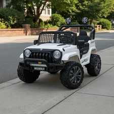 Детский электромобиль джип M 6259 EBLR-1 (24V) белый, свет, MP3, Bluetooth купить