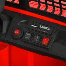 Двухместный детский джип M 6259EBLR-8(24V) электромобиль, свет, MP3, Bluetooth, розовый фото 11