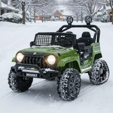 Детский джип M 6259 EBLR-10 (24V) электромобиль, свет, MP3, Bluetooth, темно-зеленый