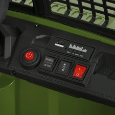 Двухместный детский джип M 6259EBLR-10(24V) электромобиль, свет, MP3, Bluetooth, темно-зеленый фото 16