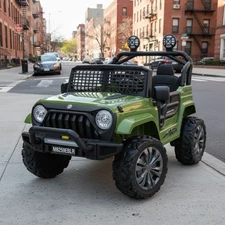 Детский джип M 6259 EBLR-10 (24V) электромобиль, свет, MP3, Bluetooth, темно-зеленый купить