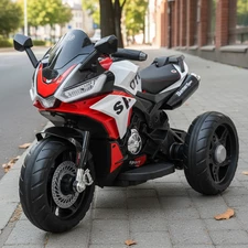 Детский мотоцикл на аккумуляторе M 6267 EL-3 красный, 2 мотора по 35W