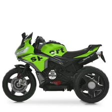Детский мотоцикл M 6267 EL-5 на аккумуляторе, мягкое сиденье, зеленый фото 53