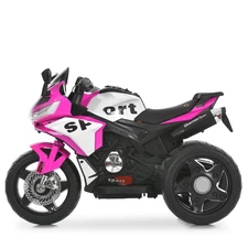 Детский мотоцикл M 6267 EL-8 на аккумуляторе, мягкое сиденье, розовый фото 18