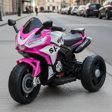 Детский мотоцикл M 6267 EL-8 на аккумуляторе, мягкое сиденье, розовый купить