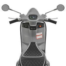 Детский мотоцикл M 6288 EL-11-2 скутер Vespa, 2 мотора, серо-черный фото 86