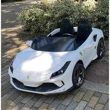 Двухместный детский электромобиль M 6197 EBLR-1 (24V) Ferrari, белый фото 14