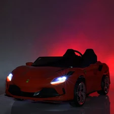 Двухместный детский электромобиль M 6197 EBLR-1 (24V) Ferrari, белый фото 53