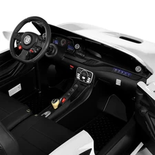 Двухместный детский электромобиль M 6197 EBLR-1 (24V) Ferrari, белый фото 20